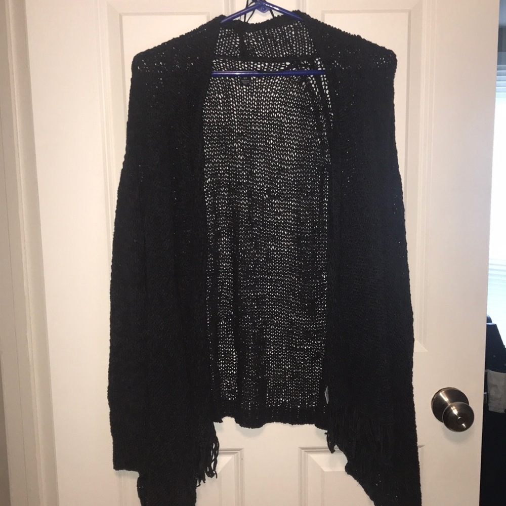 long sleeve navy blue cardigan